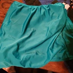 Teal swim skirt